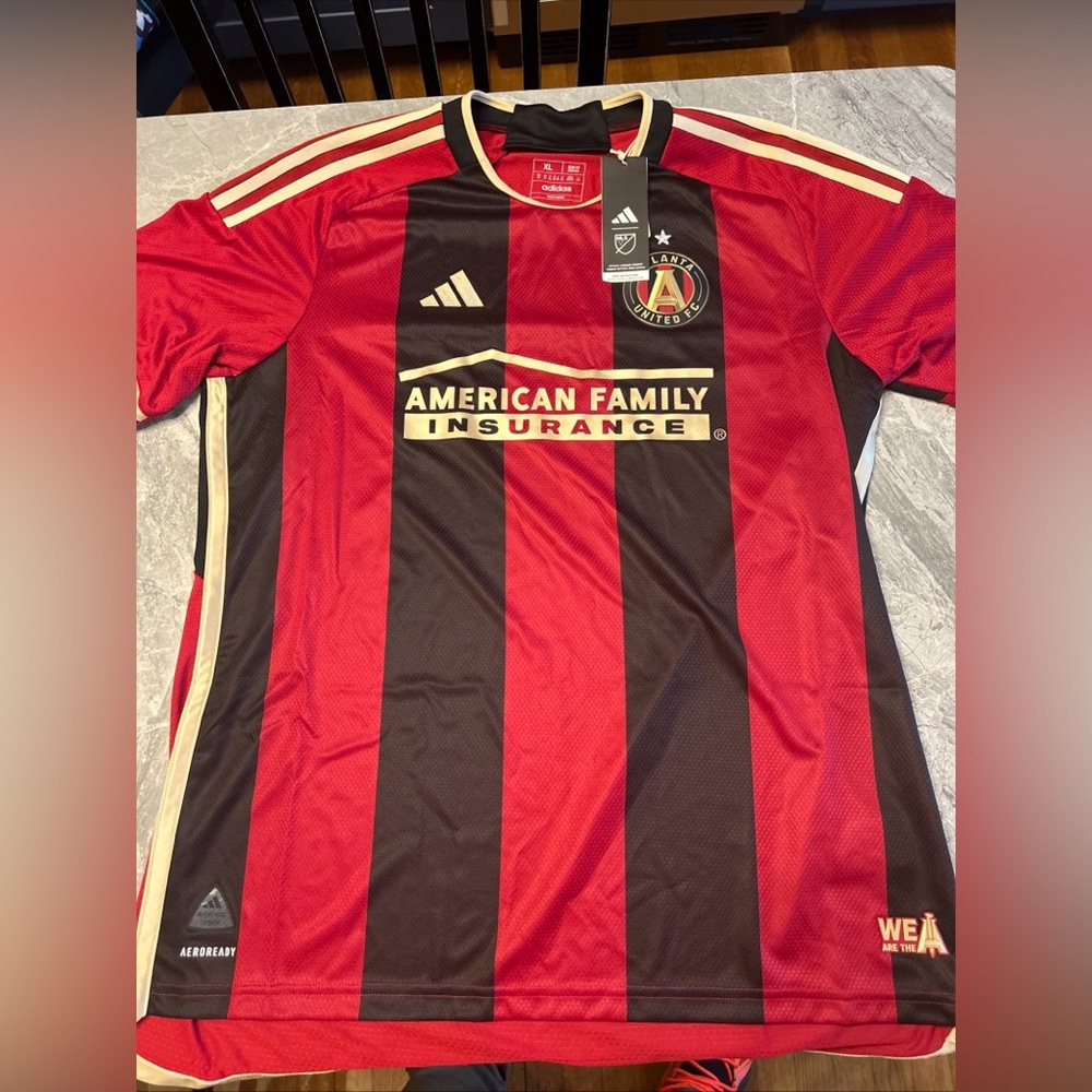 Adidas MLS Atlanta United Authentic Home Soccer Jersey IC3001 Slim Fit X-Large R